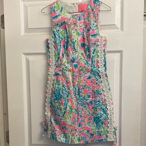 Lilly Pulitzer Pink and Blue Patterned Mini Dress